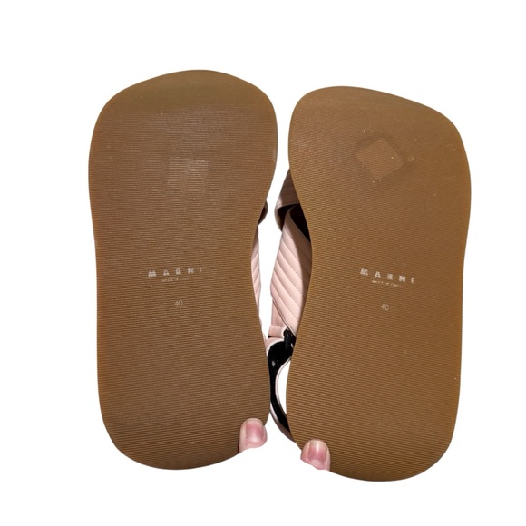 Marni Platform Sandals Rose Size 40 Women’s 9/9.5 Italy Designer Shoes - Picture 9 of 9